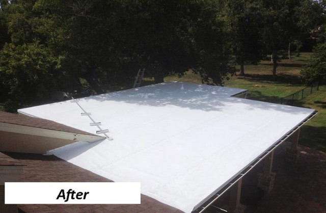 Houston TPO roof after