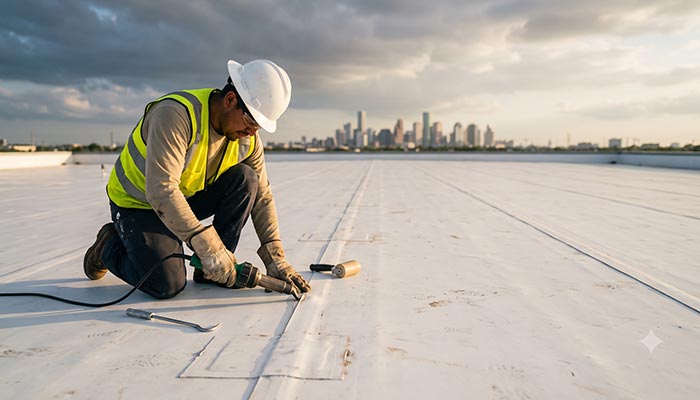 TPO Seam Repair in Houston